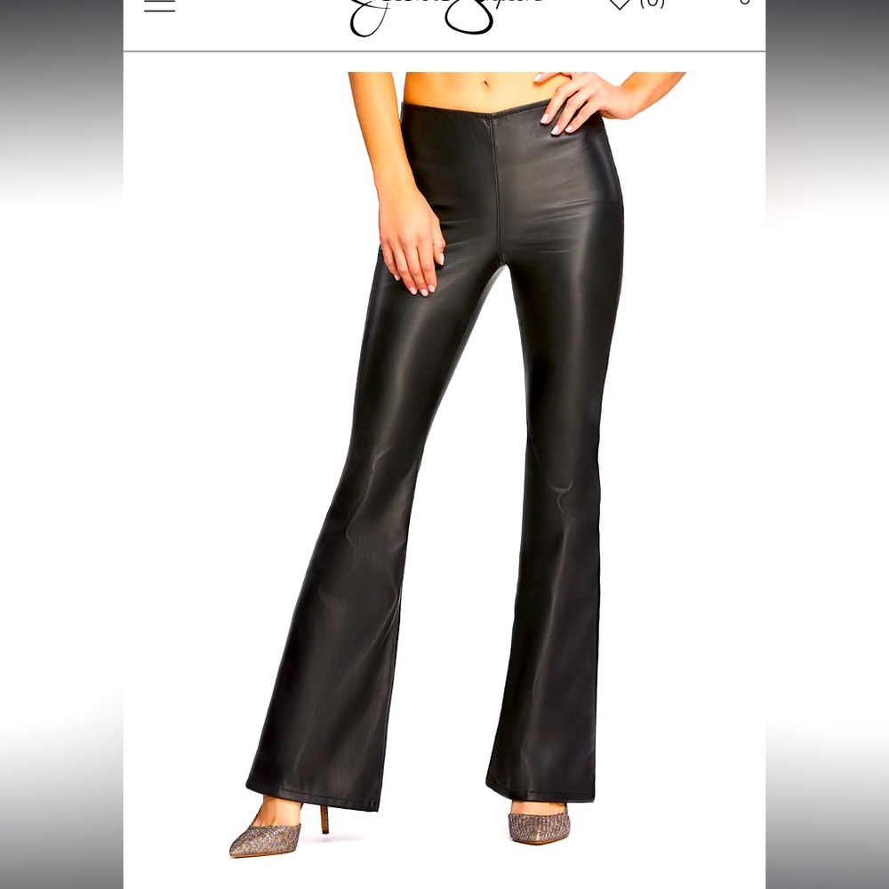 Jessica Simpson Black Pleather pants